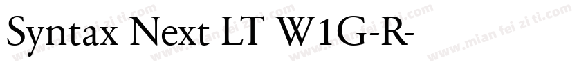 Syntax Next LT W1G-R字体转换